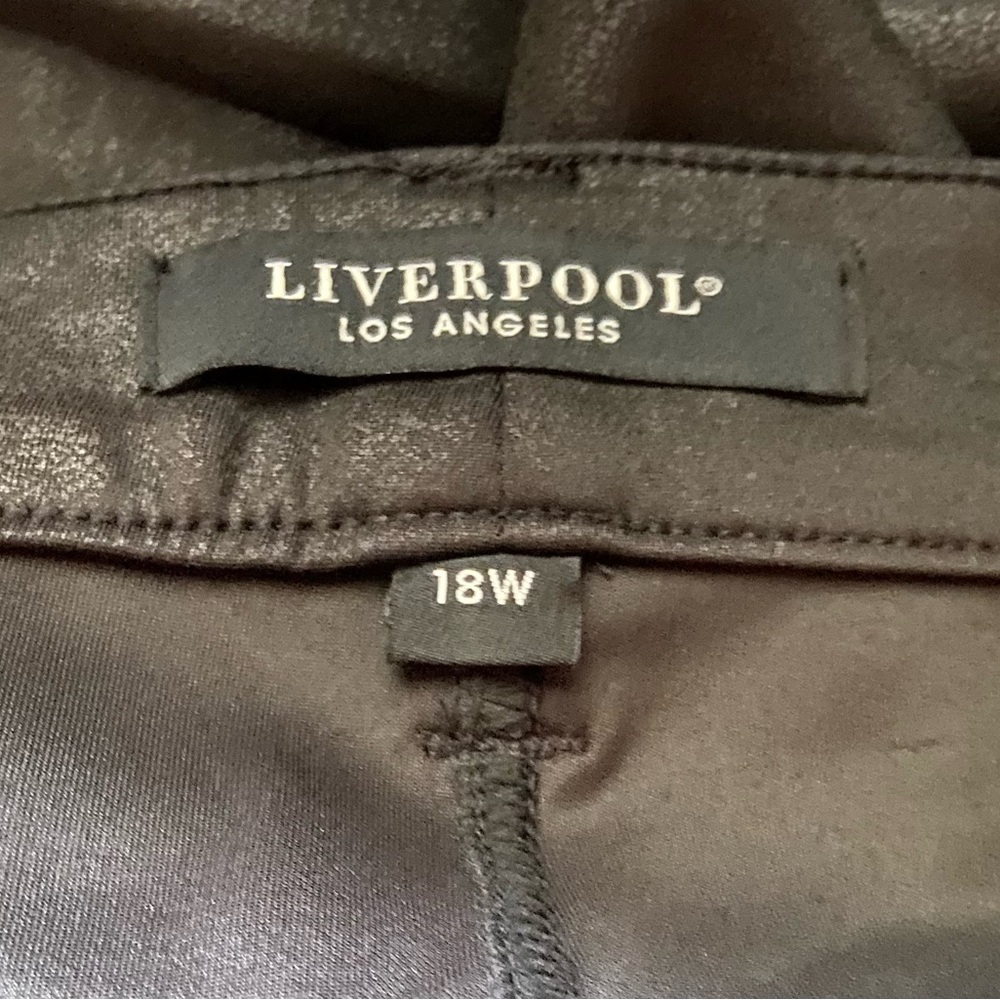 LIVERPOOL Shiny Black Super Skinny Jeans Size 18W EUC - Picture 4 of 4